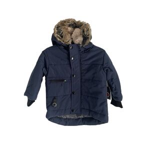 Blue Banana by Kushies Kids Puffer Coat Navy 18M NWT